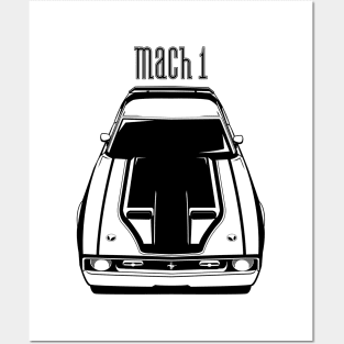 Ford Mustang Mach 1 1971-1972 - Black Stripe Posters and Art